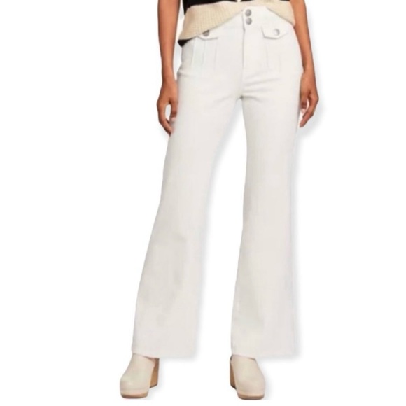 Victor Glemaud White Flare & Wide Leg Jeans - Picture 1 of 3